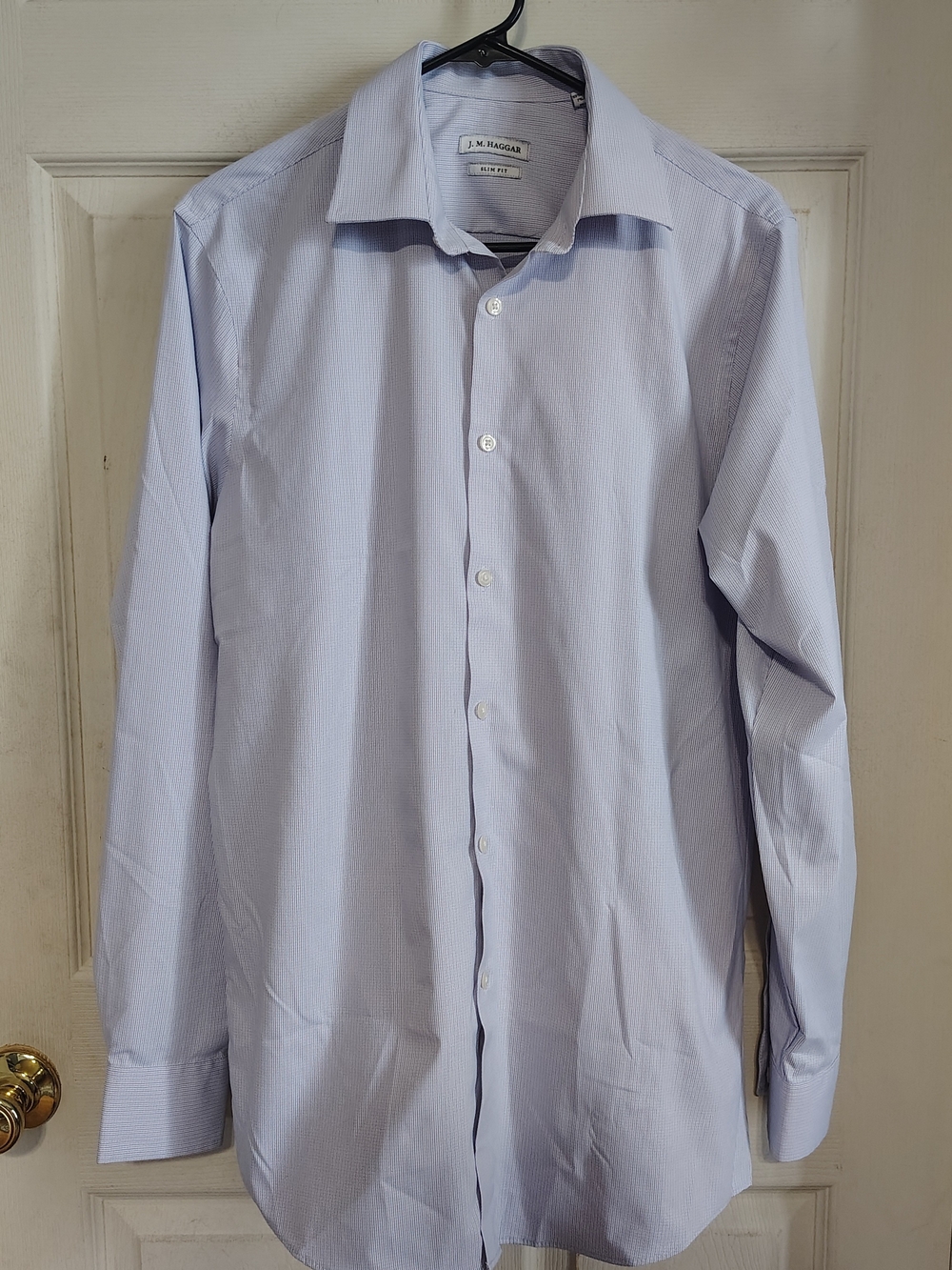 J.M. Haggar Slim Fit Men’s Dress Shirt 15-15.5 34/35 Business